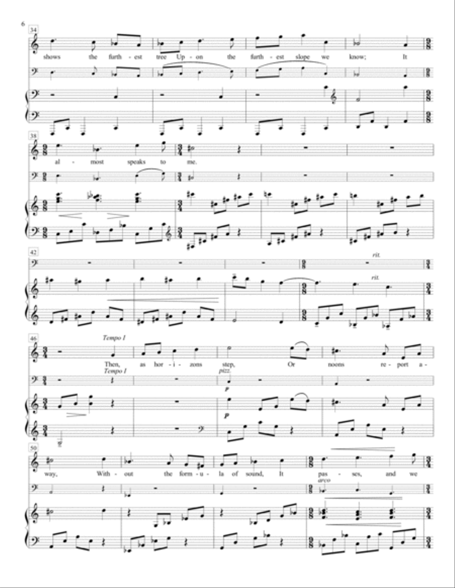 The Seasons: Four Poems of Emily Dickinson Voice scores gallery preview page 6