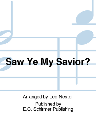 Book cover for Three American Hymn-Tune Settings: 1. Saw Ye My Savior?