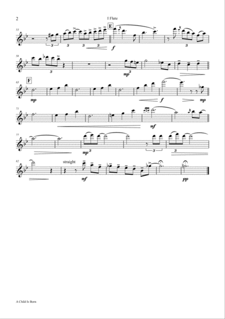 A Child Is Born Woodwind Trio scores gallery preview page 6