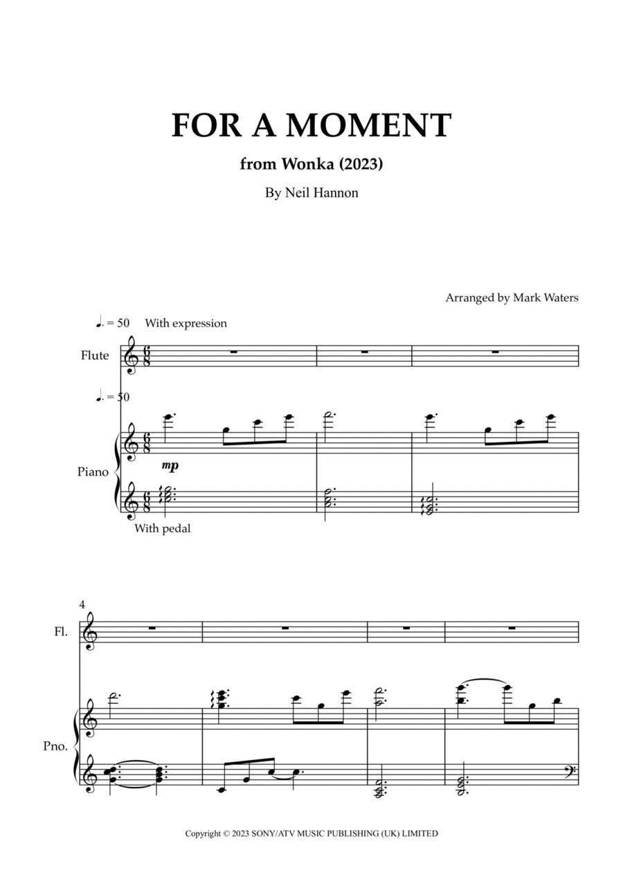 For A Moment Flute Solo scores gallery preview page 1