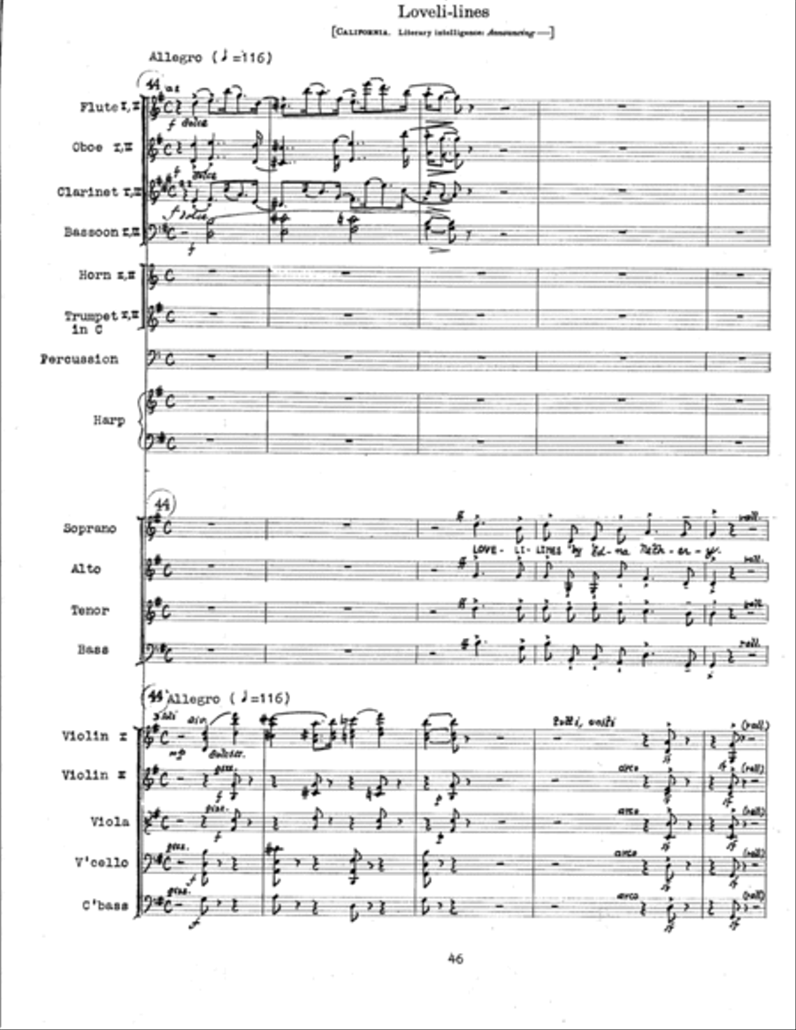 The American Mercury (Additional Full Score) Choir scores gallery preview page 25