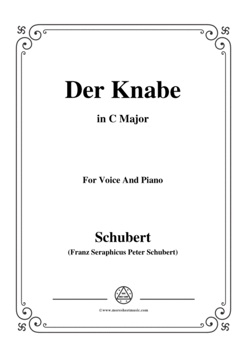 Schubert-Der Knabe,in C Major,for Voice&Piano image number null