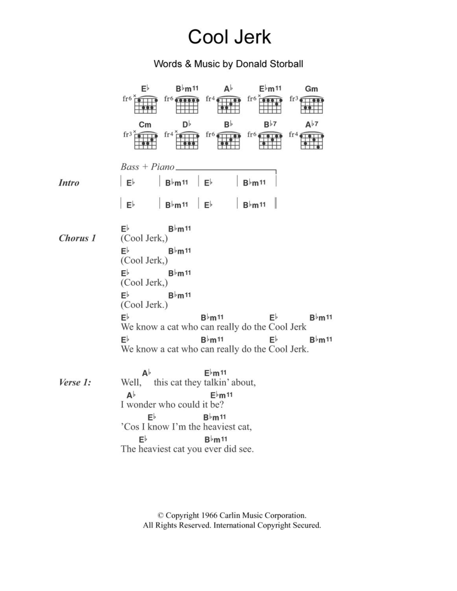 Cool Jerk Acoustic Guitar scores gallery preview page 1