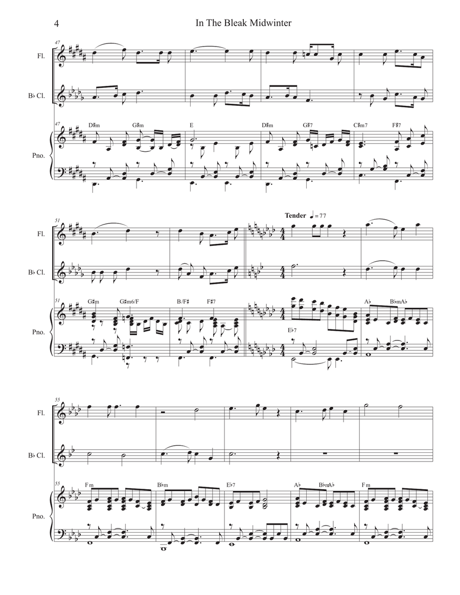 Duets for Flute and Bb-Clarinet for Christmas (Volume 2) Woodwind Duet scores gallery preview page 5