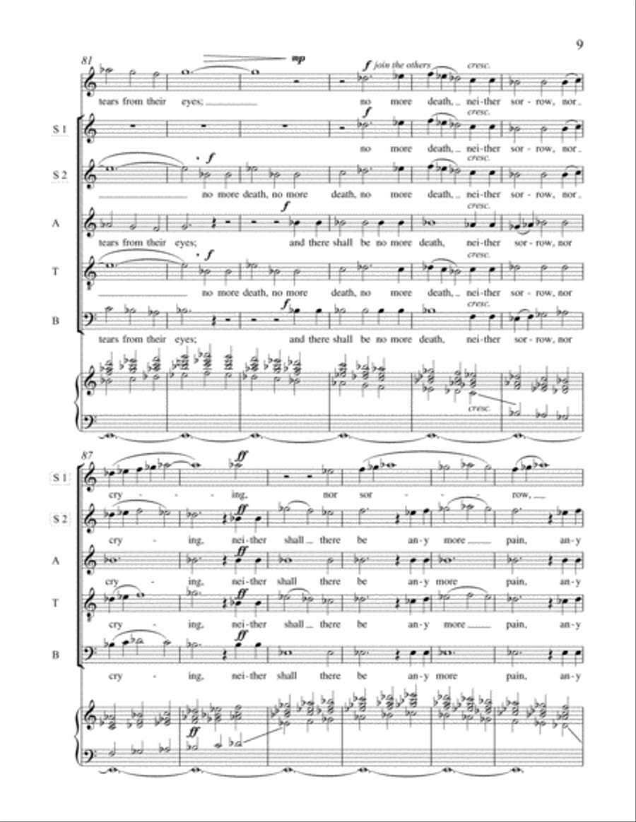 And I saw a new heaven And I saw a new heaven SSATB scores gallery preview page 9