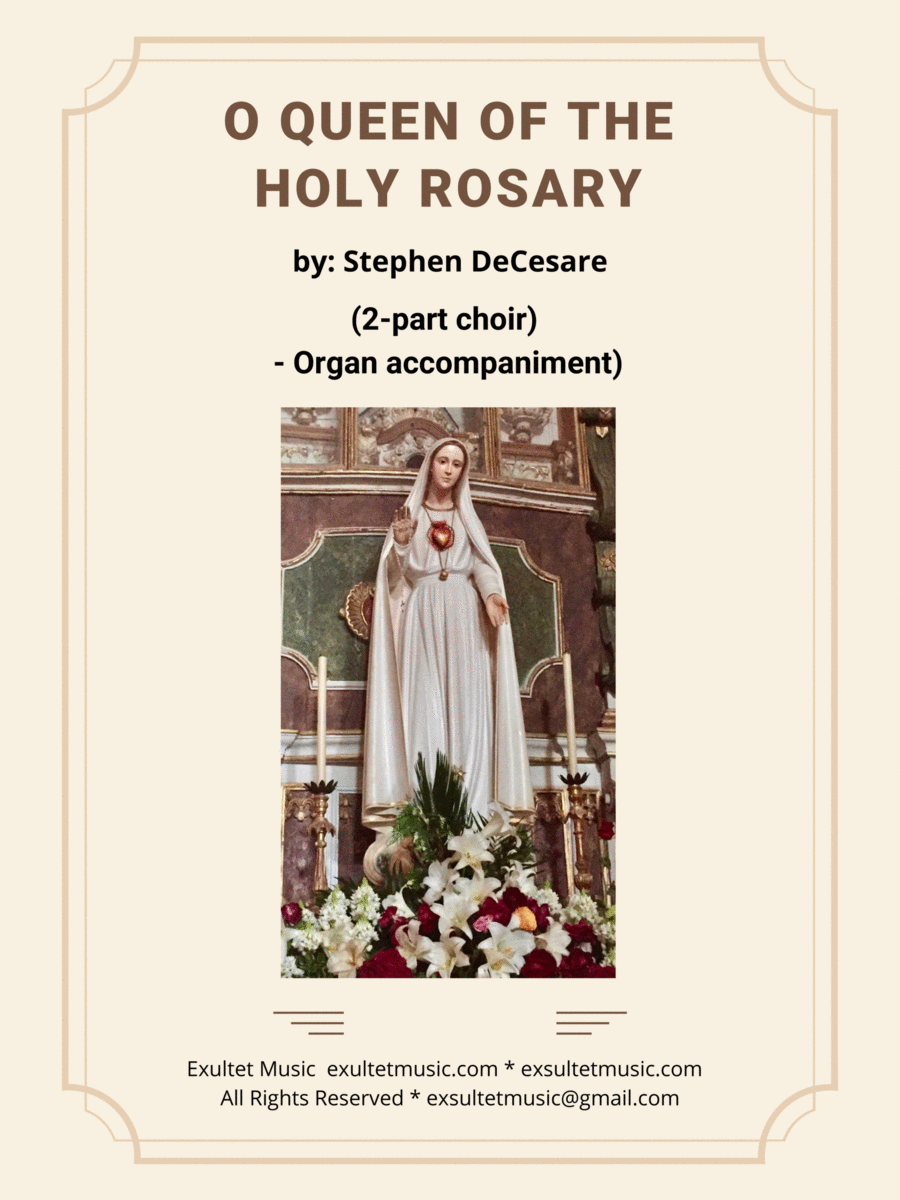 O Queen Of The Holy Rosary (2-part choir) - Organ accompaniment) image number null
