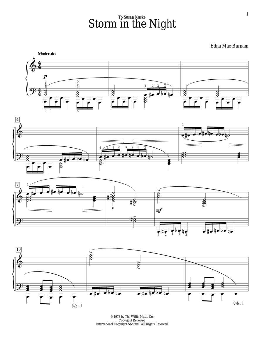 Storm In The Night Storm In The Night Piano Method scores gallery preview page 1