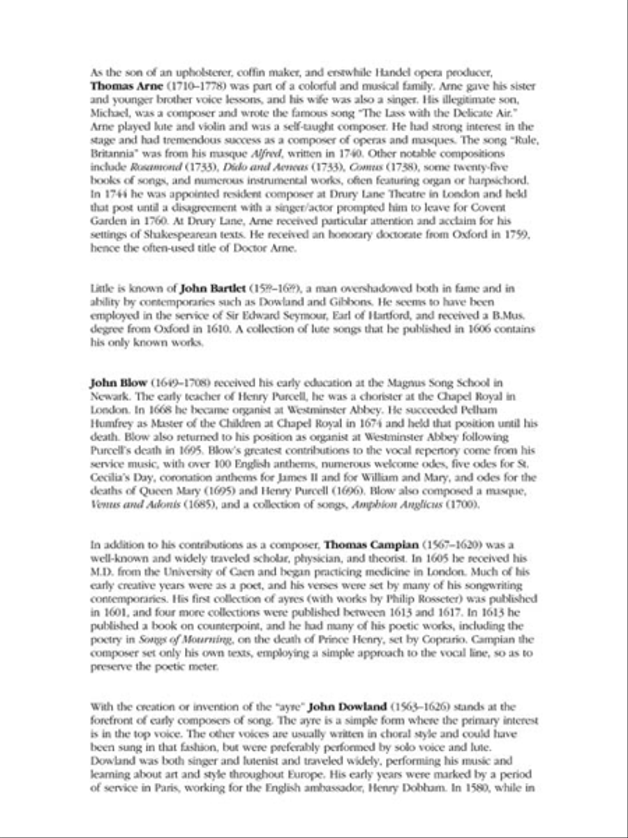 English Songs: Renaissance to Baroque High Voice scores gallery preview page 2