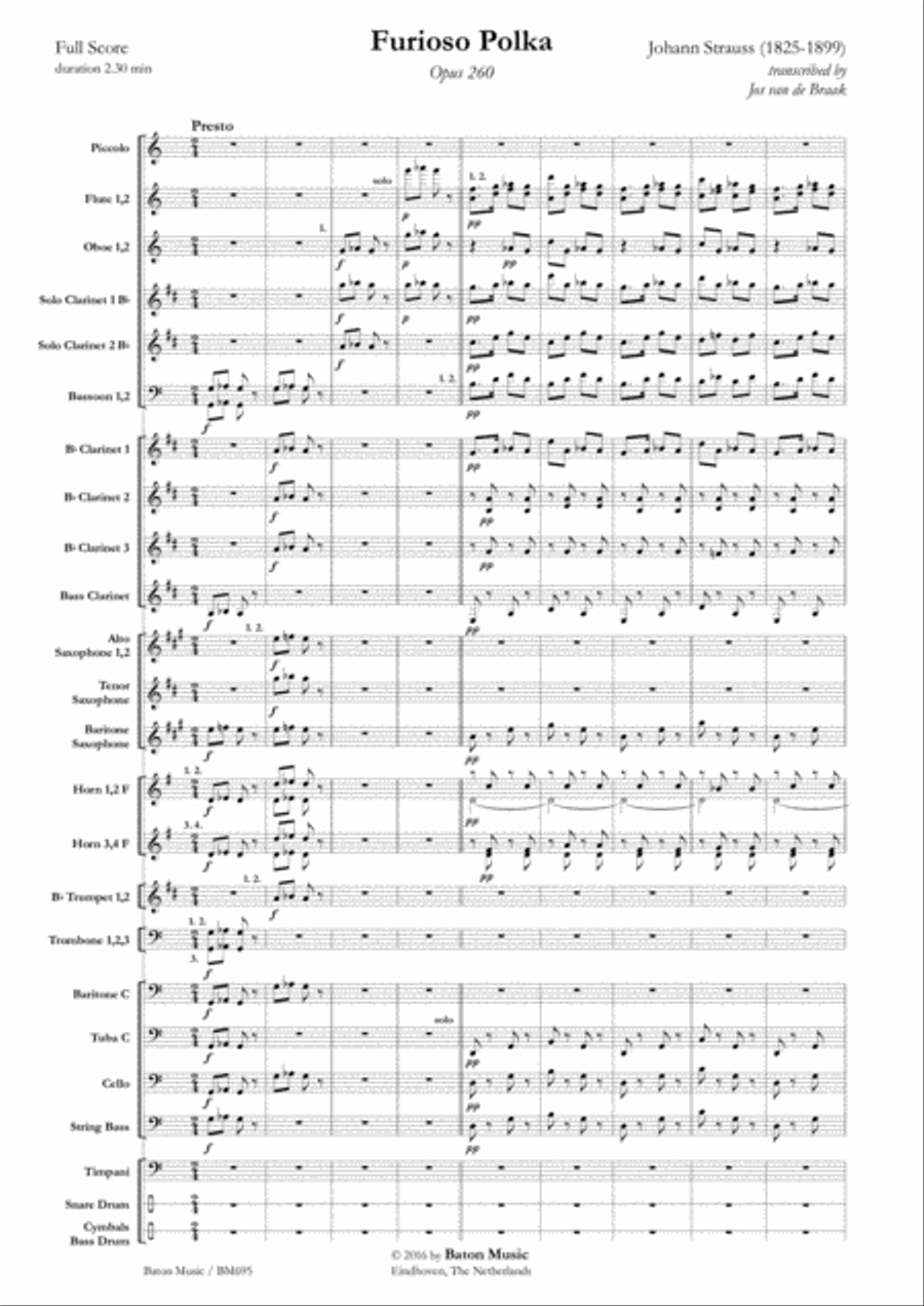 Furioso Polka Concert Band scores gallery preview page 2