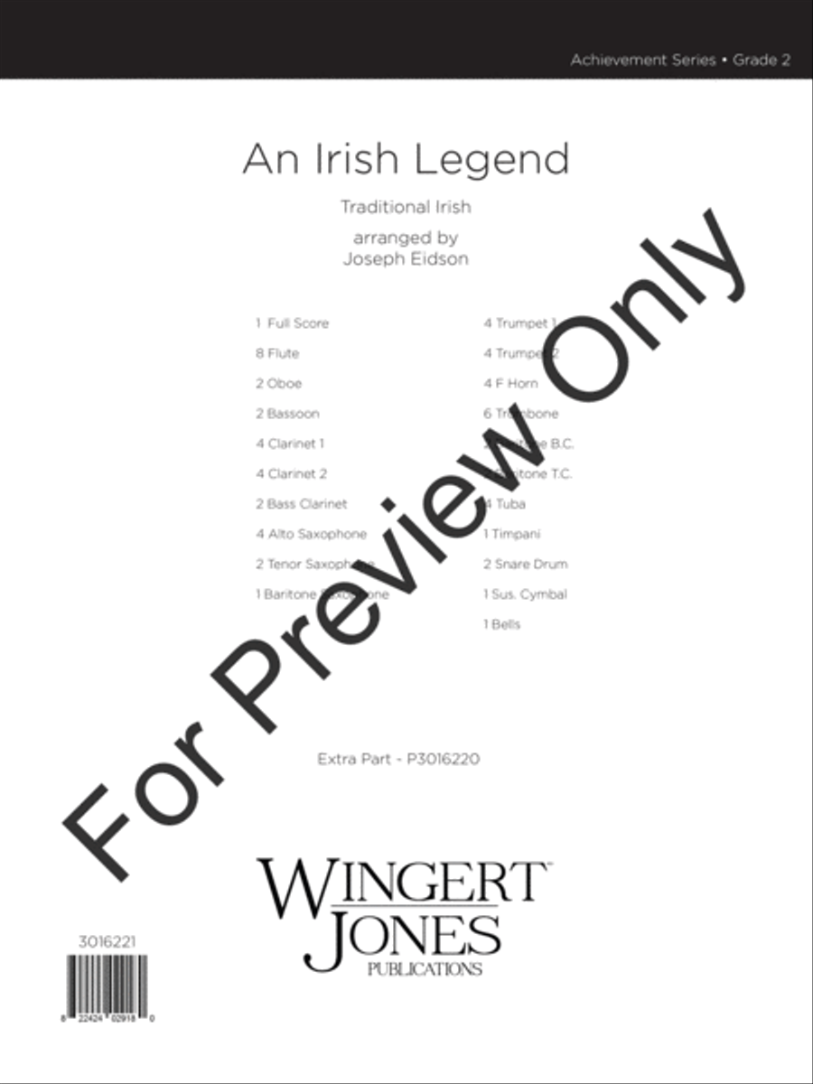 An Irish Legend Concert Band scores gallery preview page 2