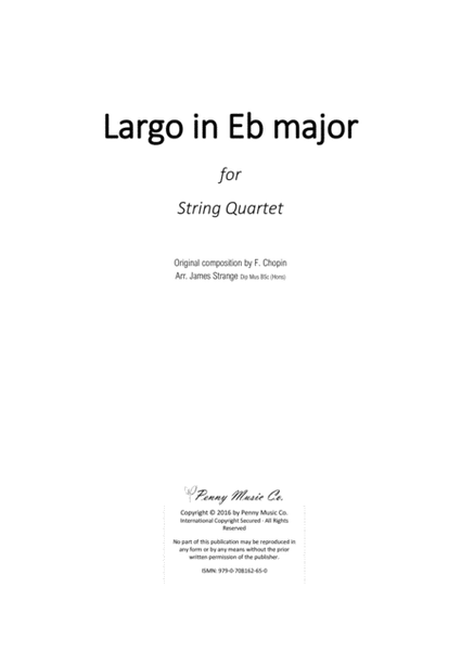 Largo in Eb major for String Quartet image number null