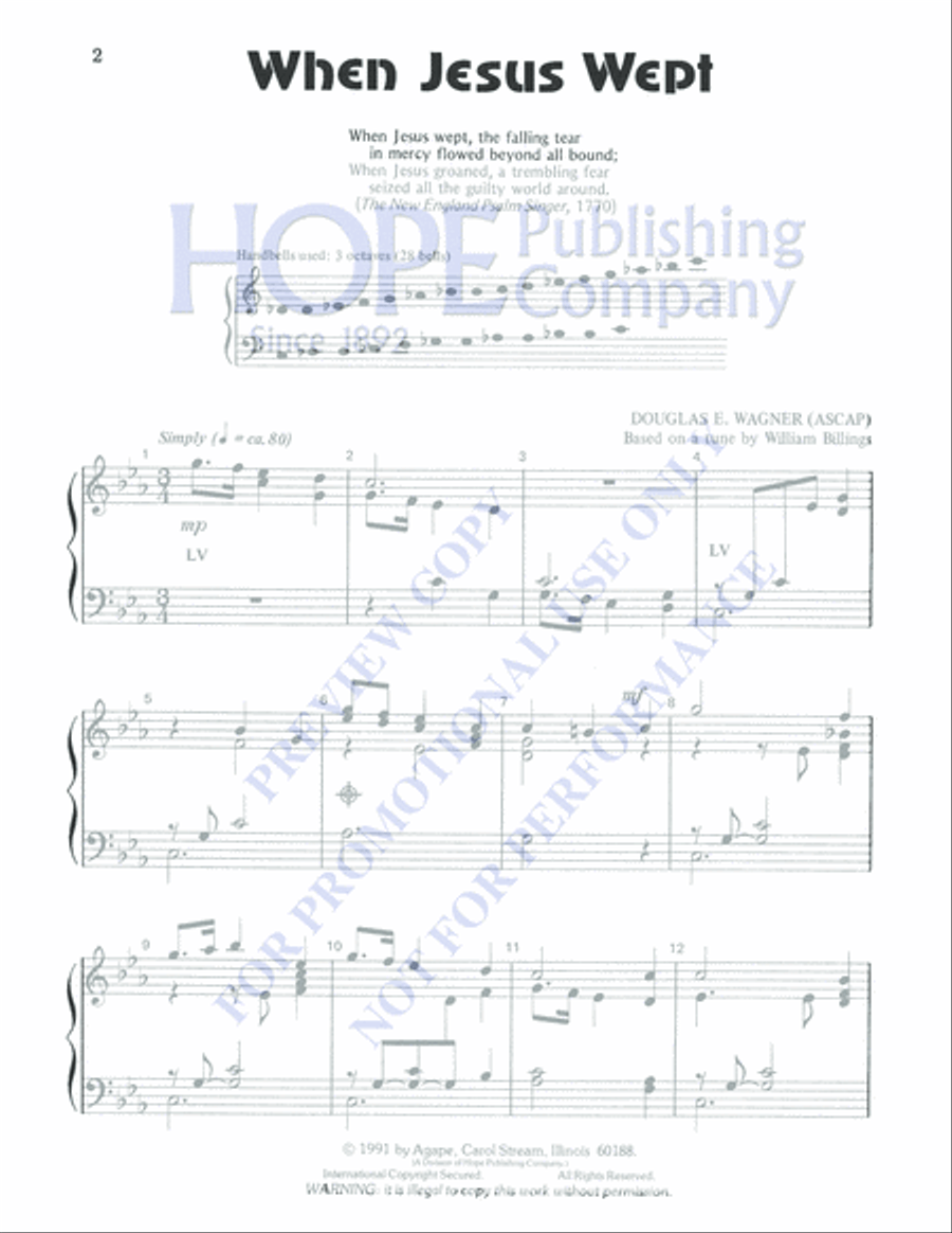 When Jesus Wept When Jesus Wept 3-Octaves scores gallery preview page 2