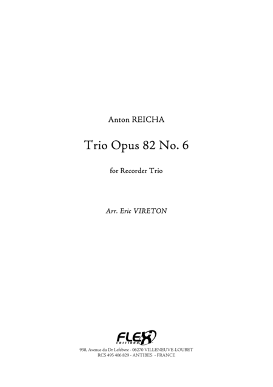 Trio Opus 82 No. 6 Recorder scores gallery preview page 1