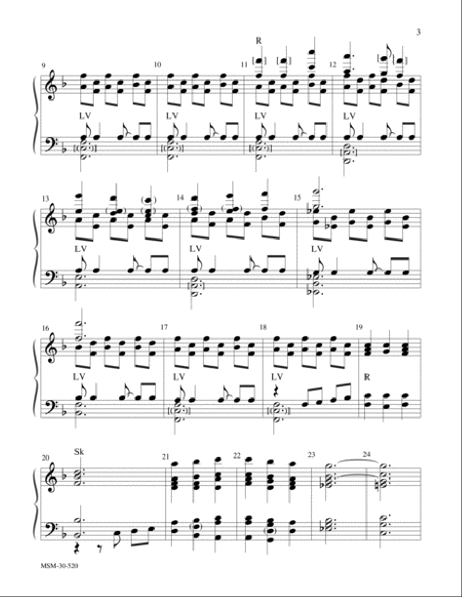 Praise to the Lord, the Almighty 5-Octaves scores gallery preview page 3