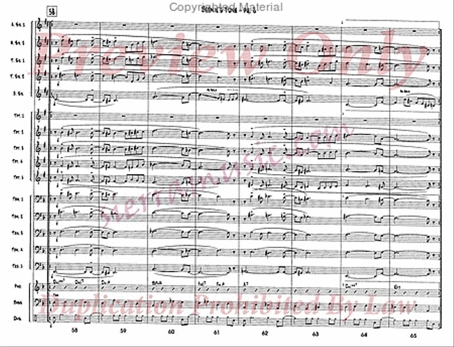 Bernie's Tune Jazz Ensemble scores gallery preview page 9