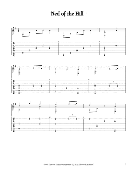Ned of the Hill (For Fingerstyle Guitar Tuned CGDGAD) image number null