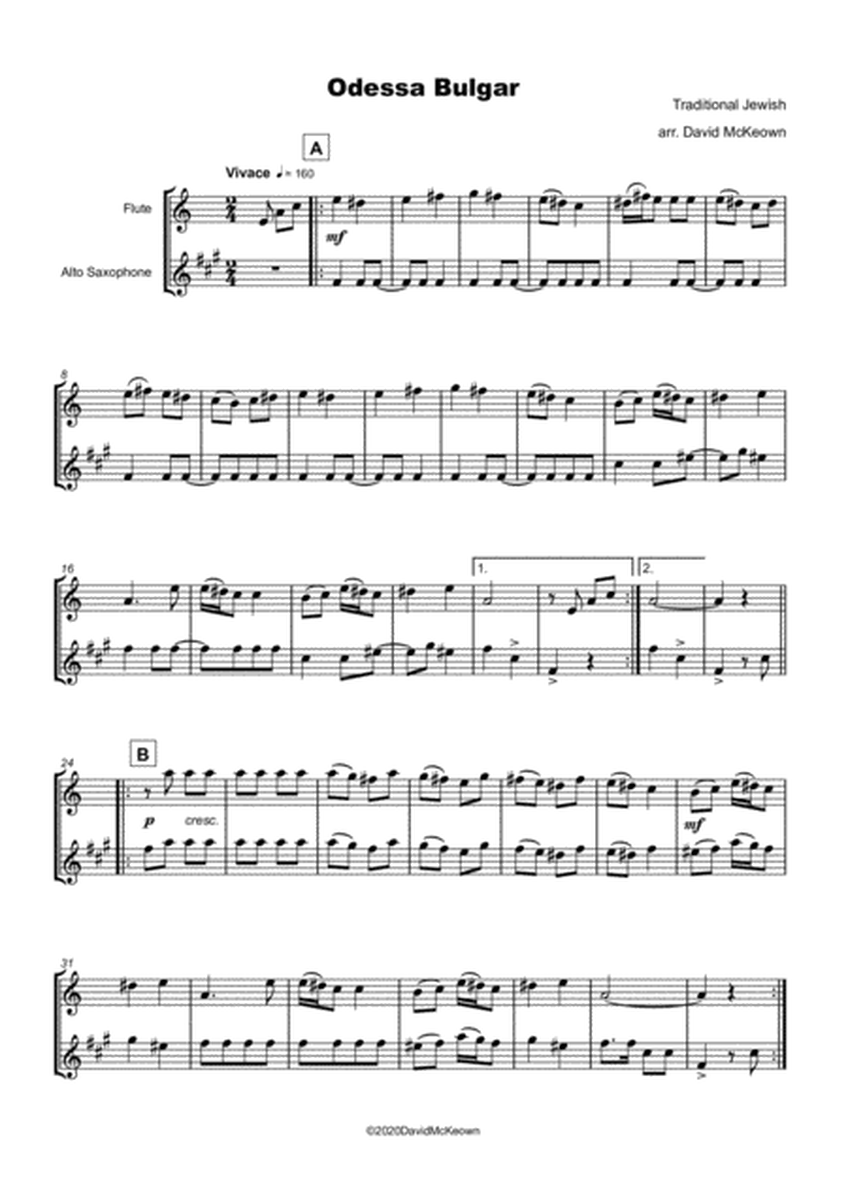 Odessa Bulgar, Klezmer tune for Flute and Alto Saxophone Duet