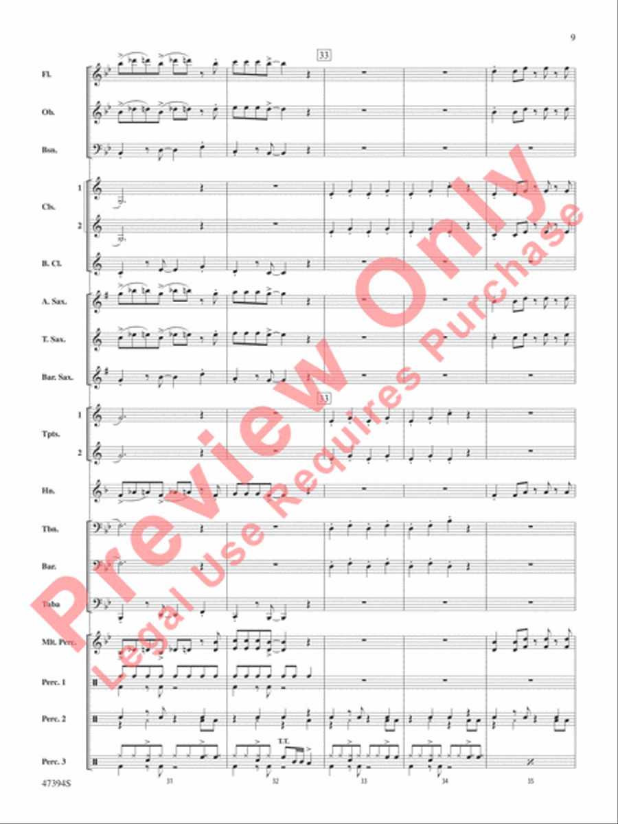 The Banana Boat Song Concert Band scores gallery preview page 10