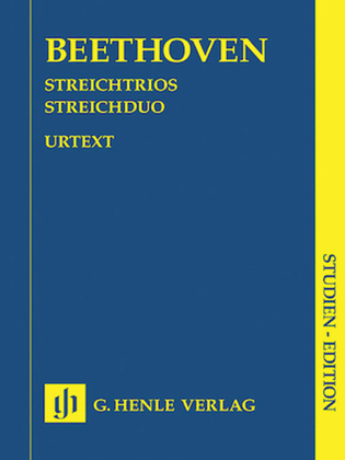 Book cover for String Trios Op. 3, 8, and 9 and String Duo WoO 32