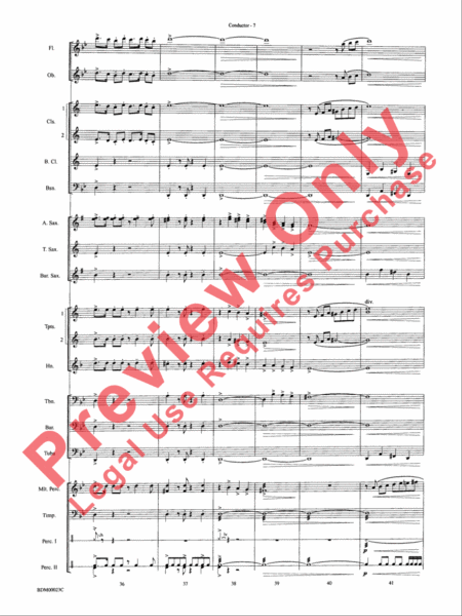 Under the Rice Moon Concert Band scores gallery preview page 10