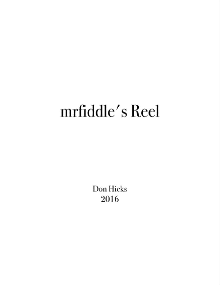 mrfiddle's Reel Large Ensemble scores gallery preview page 1
