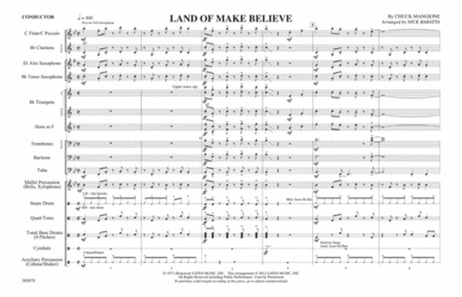 Land of Make Believe: Score