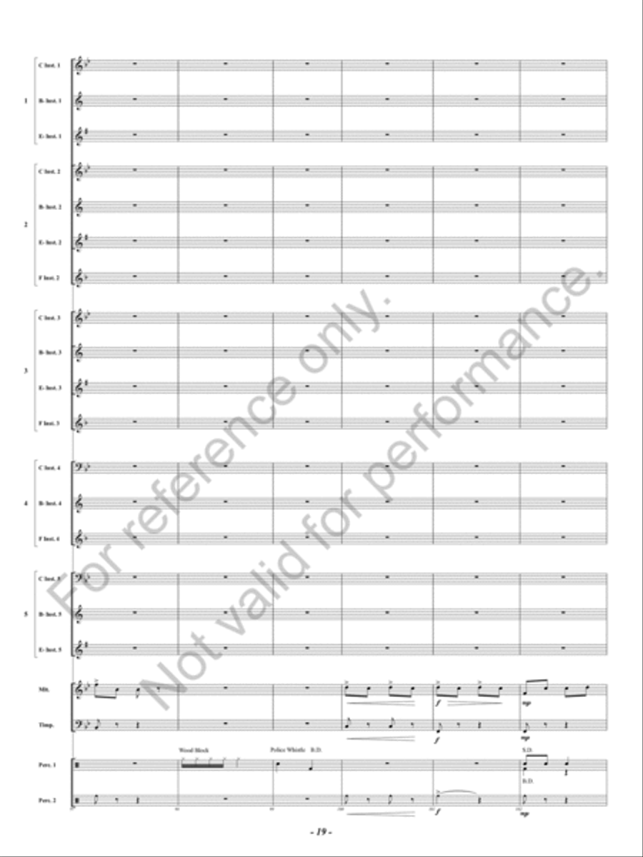 Infernal Galop Concert Band scores gallery preview page 20