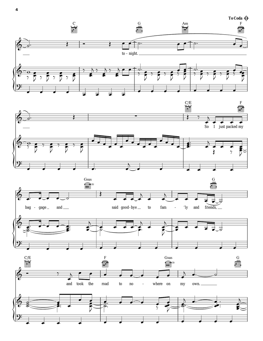Gypsy Gypsy Piano, Vocal, Guitar scores gallery preview page 4