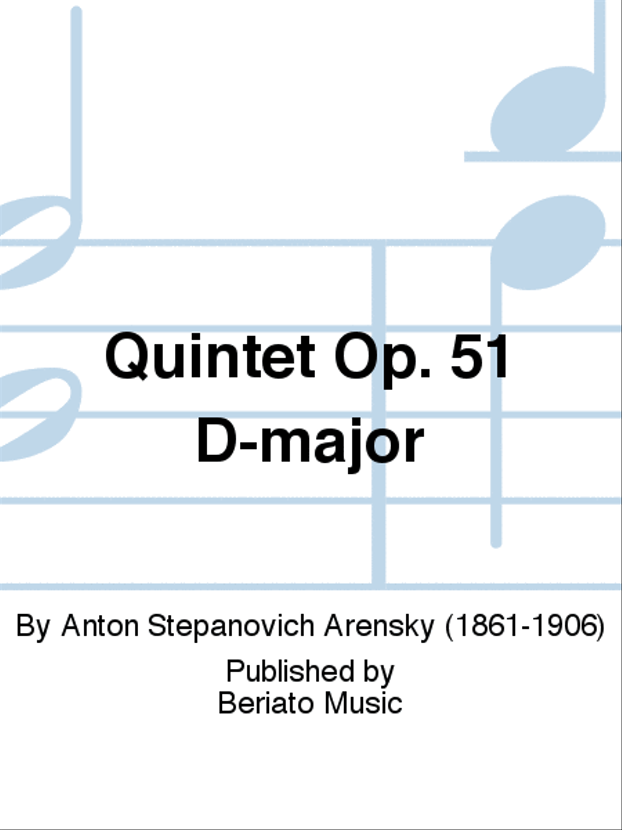 Quintet Op. 51 D-major Quintet Op. 51 D-major Piano Quintet scores gallery preview page 1