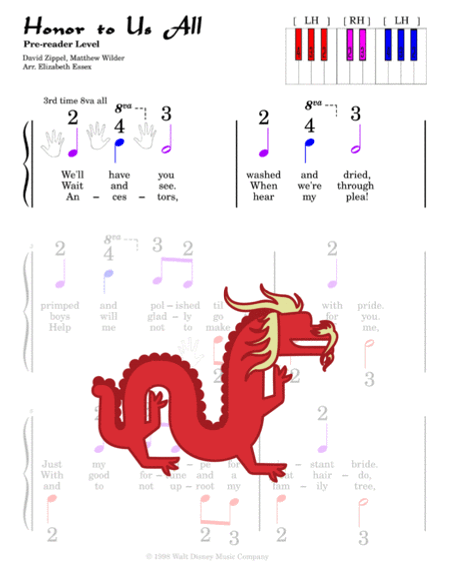 Honor To Us All Honor To Us All Easy Piano scores gallery preview page 2