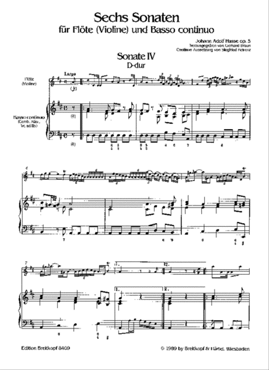 6 Sonatas Op. 5 Flute Solo scores gallery preview page 2