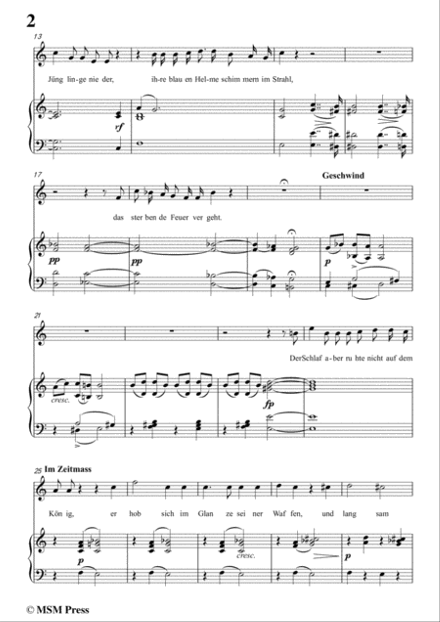 Schubert-Loda’s Gespenst,in a minor,D.150,for Voice and Piano Voice Solo scores gallery preview page 4
