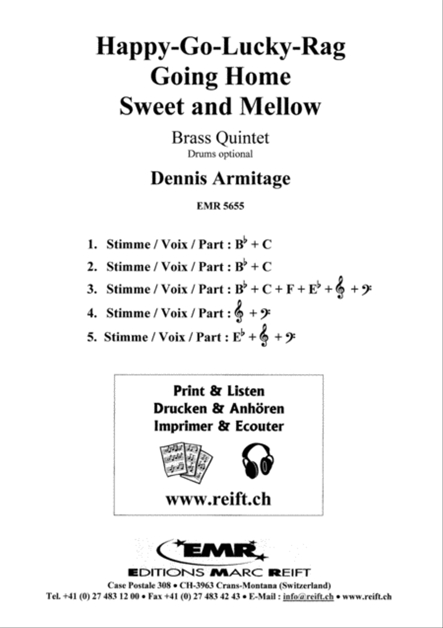 Happy-Go-Lucky-Rag / Going Home / Sweet and Mellow Brass Band scores gallery preview page 2