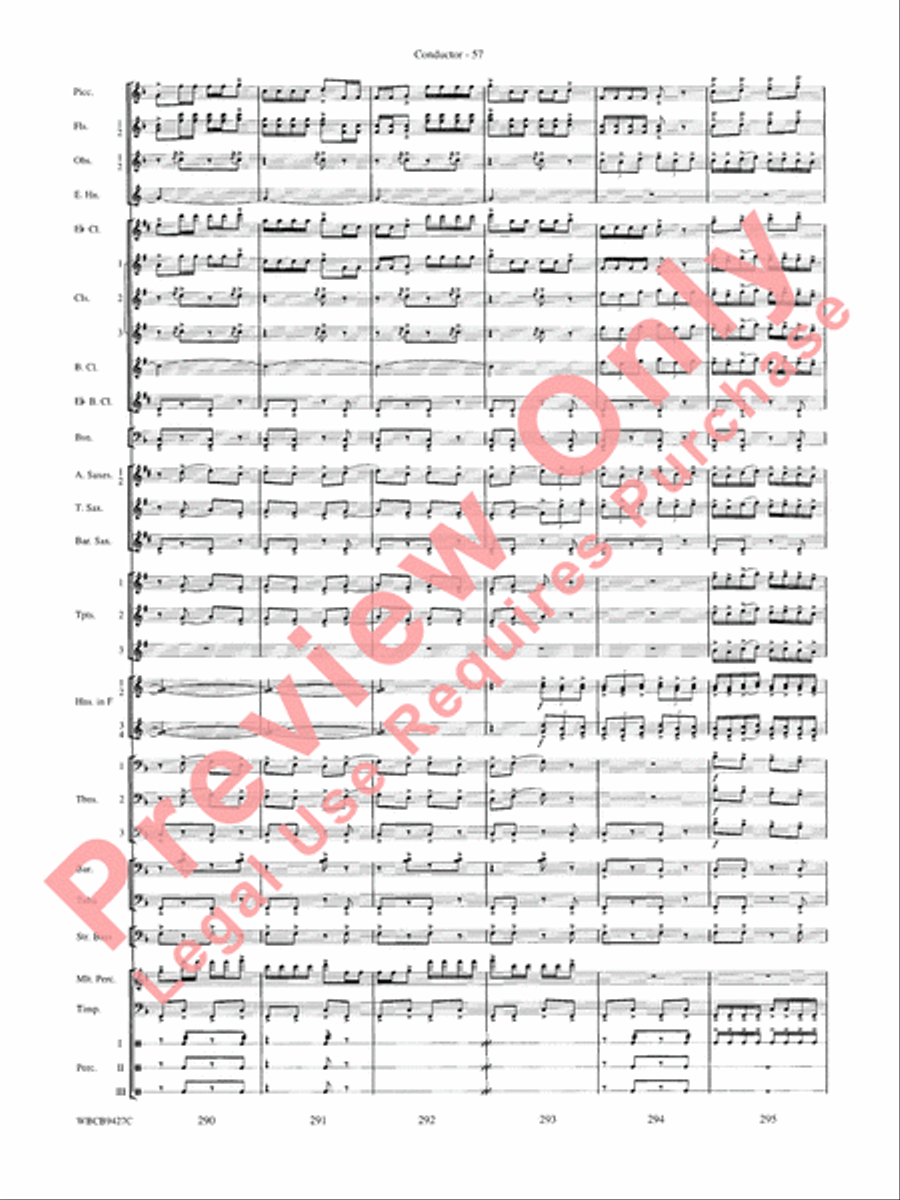 An American in Paris Concert Band scores gallery preview page 59