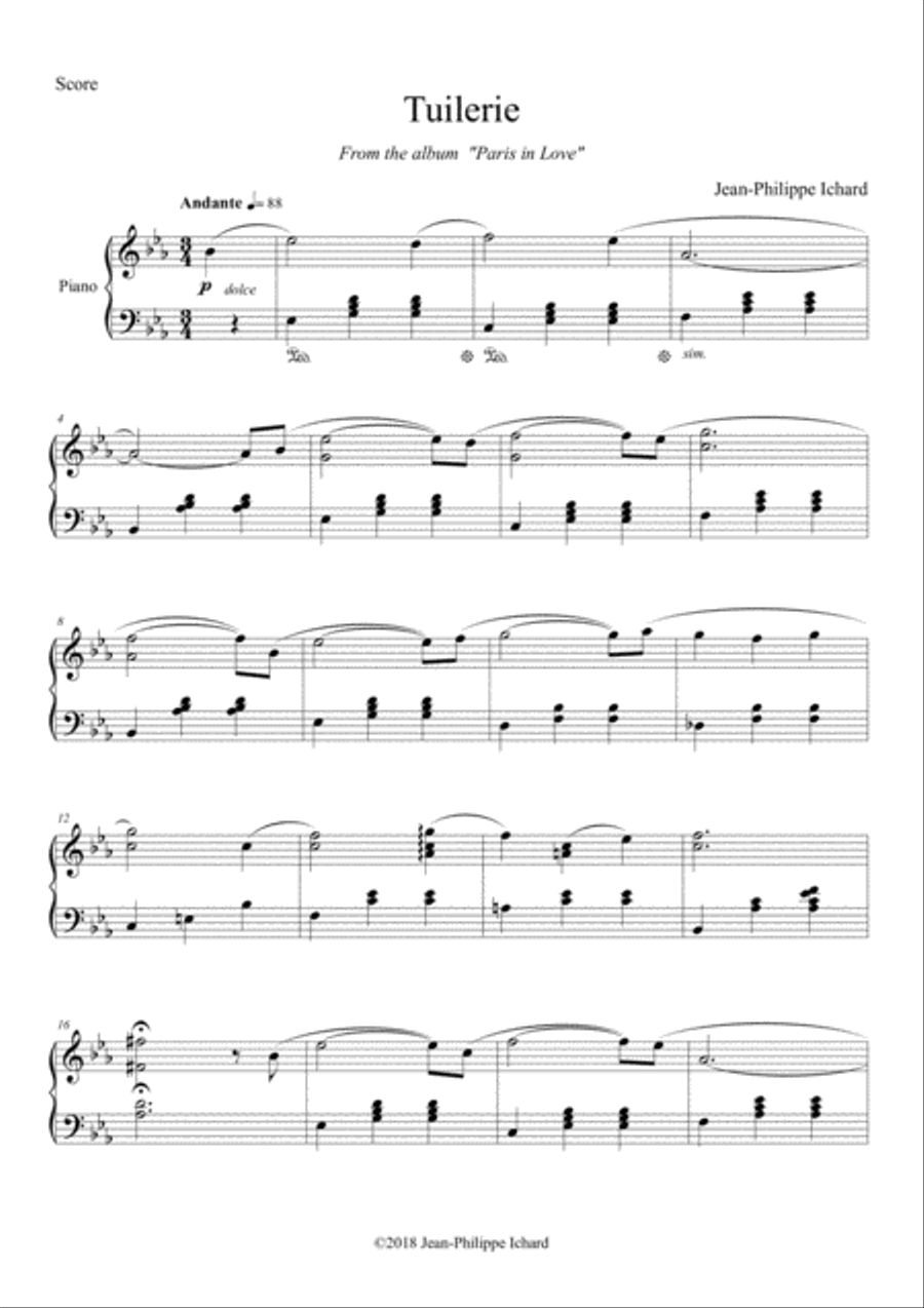 Tuilerie Piano Solo scores gallery preview page 1