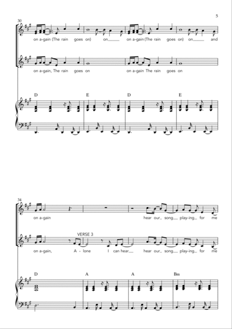 Blame It On The Weatherman Piano, Vocal, Guitar scores gallery preview page 5