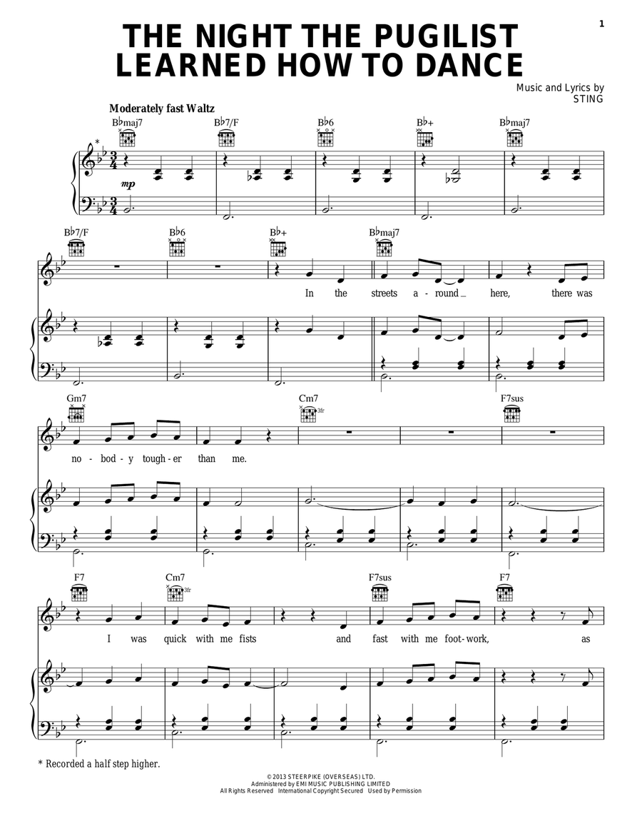 The Night The Pugilist Learned How To Dance Acoustic Guitar scores gallery preview page 1