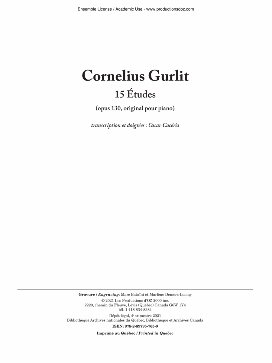 15 Études 15 Études Classical Guitar scores gallery preview page 1