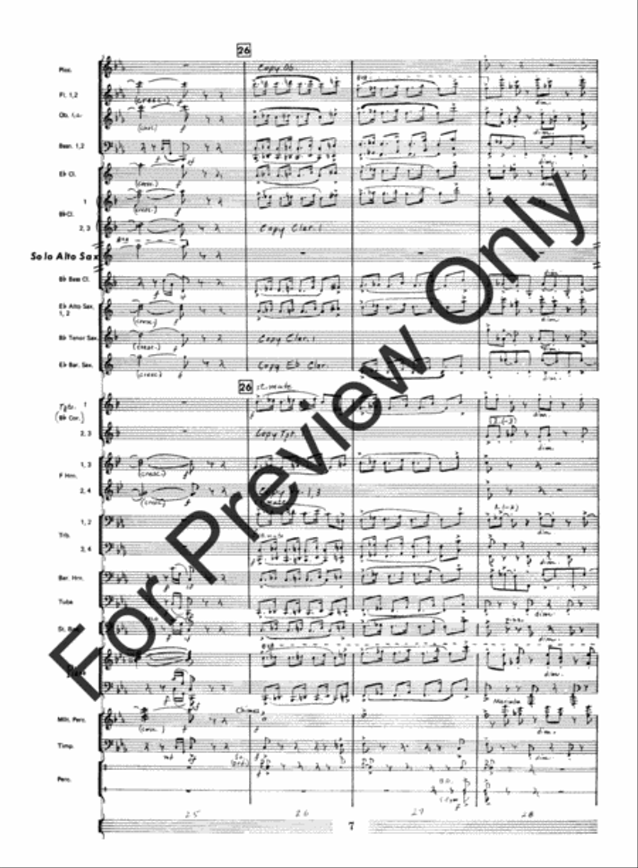 Fantasia For Alto Saxophone Concert Band Concert Band scores gallery preview page 9