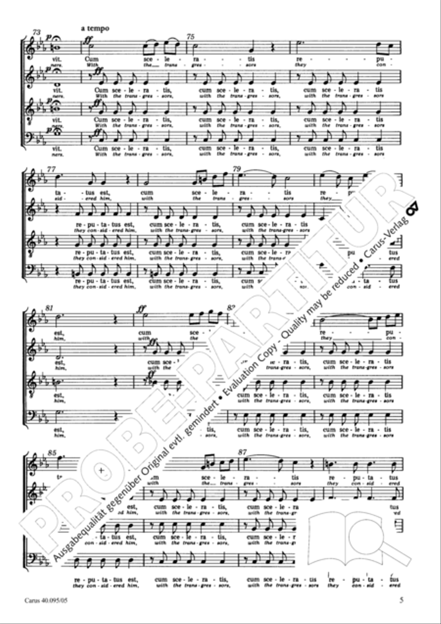 The Seven Words (Die Sieben Worte) 4-Part scores gallery preview page 6