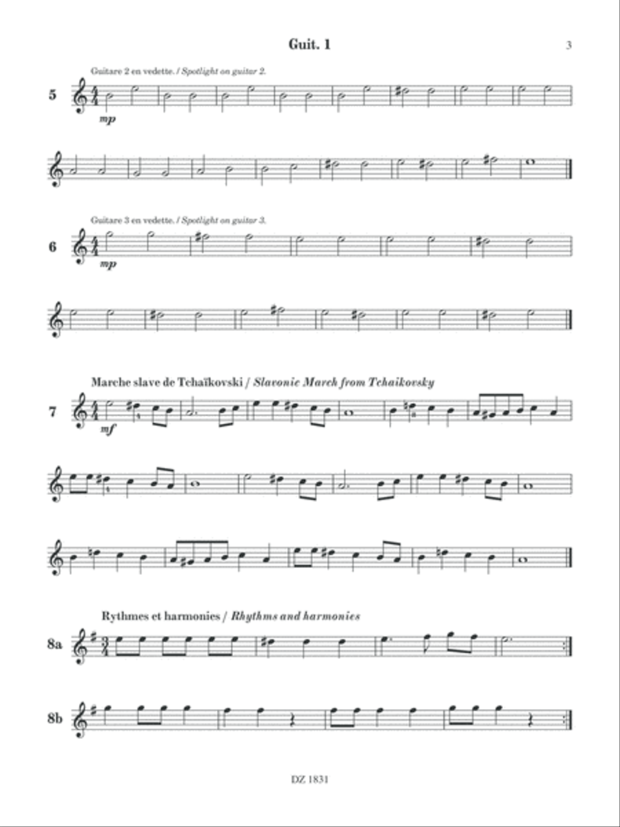 Ma guitare, mon band (guit. 1) vol. 2 Classical Guitar scores gallery preview page 3
