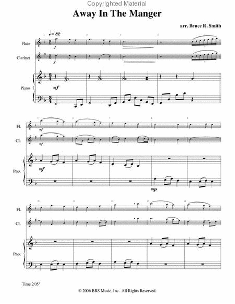 Away In The Manger Away In The Manger Woodwind Ensemble scores gallery preview page 3