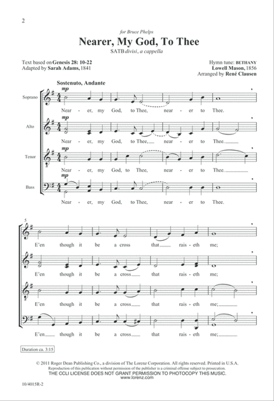 Nearer, My God, to Thee Divisi scores gallery preview page 2