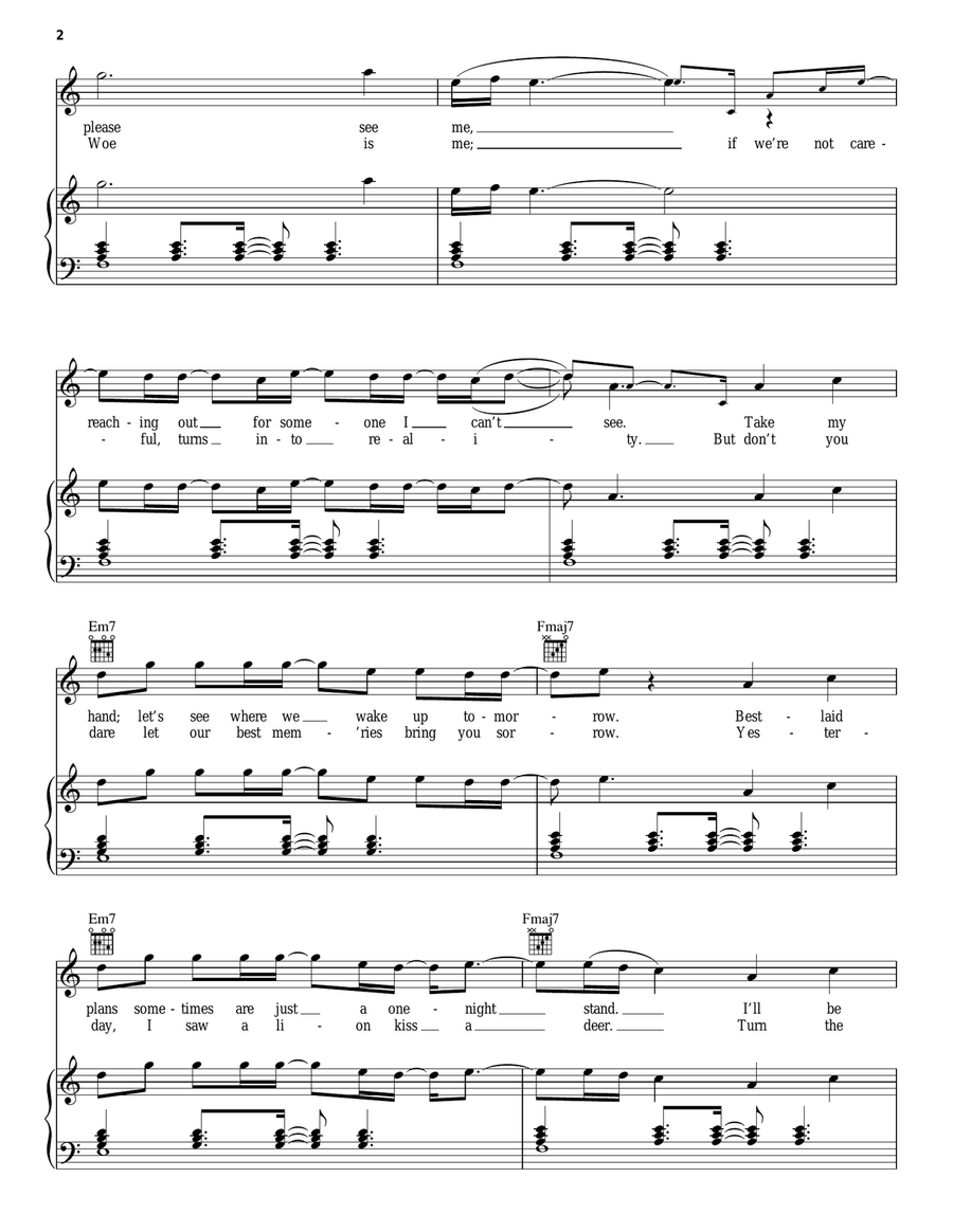 Lost Stars Acoustic Guitar scores gallery preview page 2