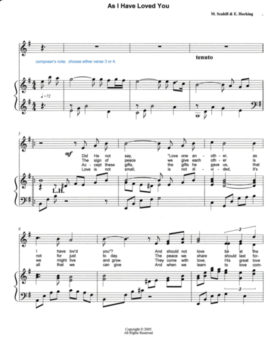 As I Have Loved You Vocal Duet scores gallery preview page 1
