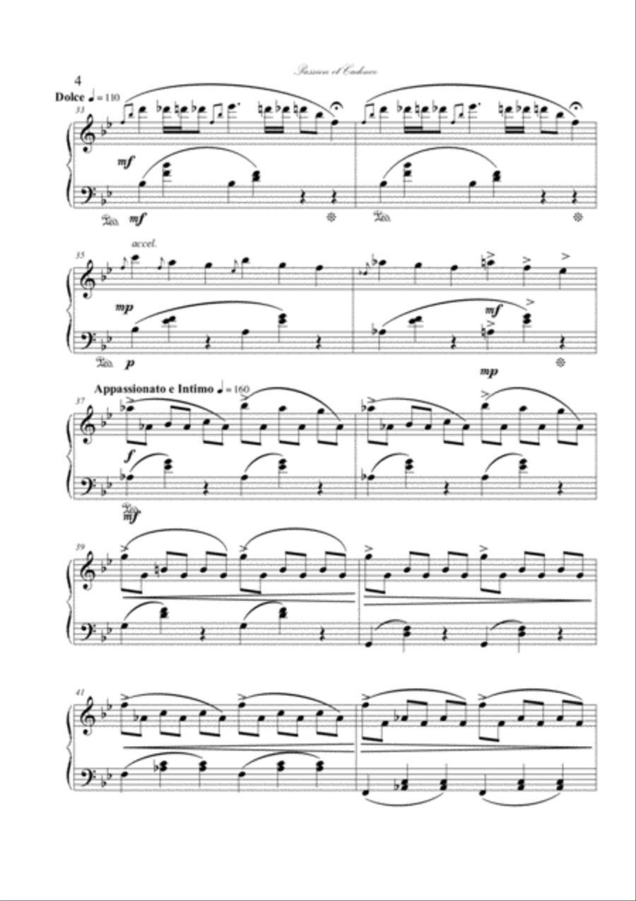 Passion et Cadence (Op. 11 Nocturne N°4 in Bb) Piano Solo scores gallery preview page 4