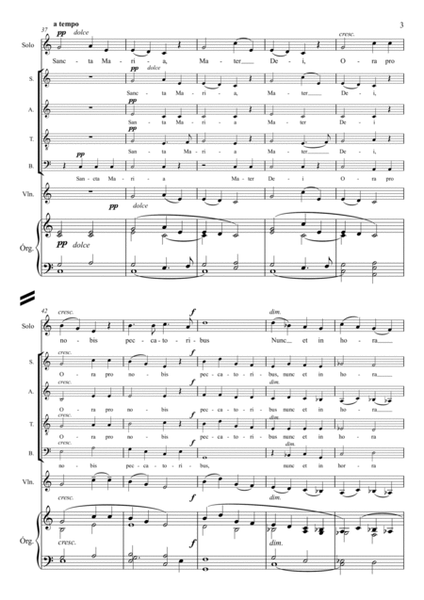 Avé Maria - César Franck for Low Voice, Choir and Violin Solo image number null