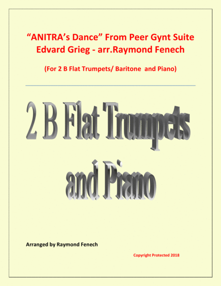 Anitra's Dance - From Peer Gynt - 2 B Flat Trumpets and Piano image number null