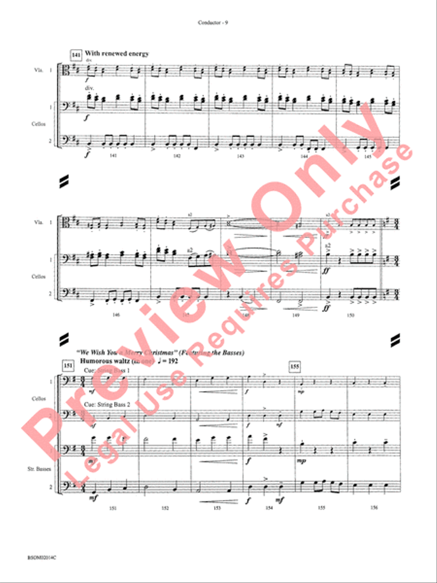 Christmas in the Round (A Holiday Prism for String Orchestra) String Orchestra scores gallery preview page 11
