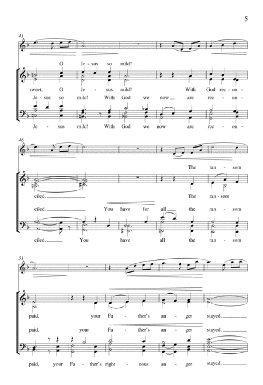 O Jesus so sweet, O Jesus so mild! Divisi scores gallery preview page 4